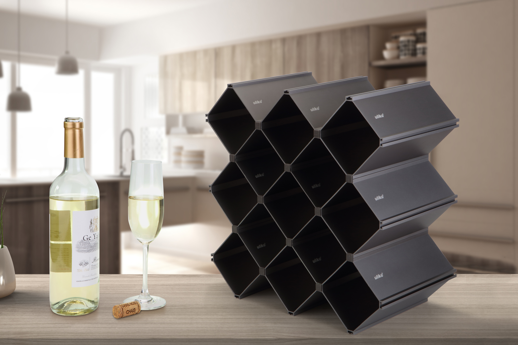 Magic Wine Rack, Restaurant Wine Rack, 9 cubes 13 bottles