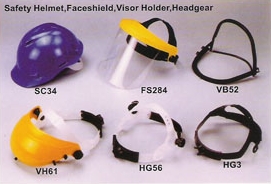 Safety Helmet, Faceshield, Visor Holder, Headgear