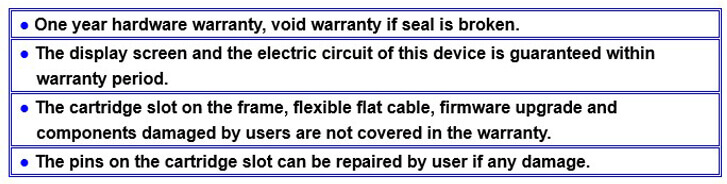 ink cartridge circuit tester warranty