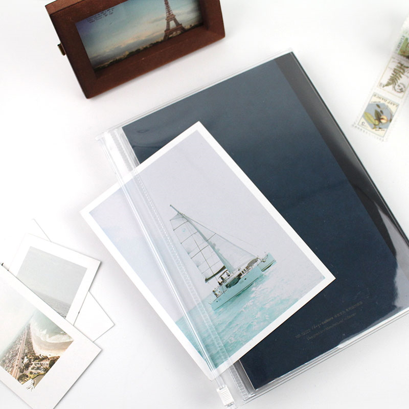 B6 Transparent Book Protector with Zipper for Notebook, Book Cover