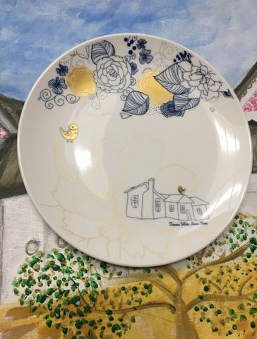 hand painted ceramic plates