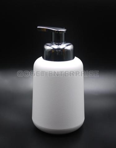 Soap Lotion Dispenser, Acrylic Stainless Steel Shampoo Shower Foaming Soap Dispenser 