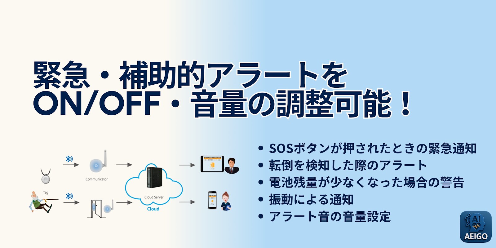 AEIGO MAX（XC8000）- 高齢者向けの安心で簡単な見守りアプリ