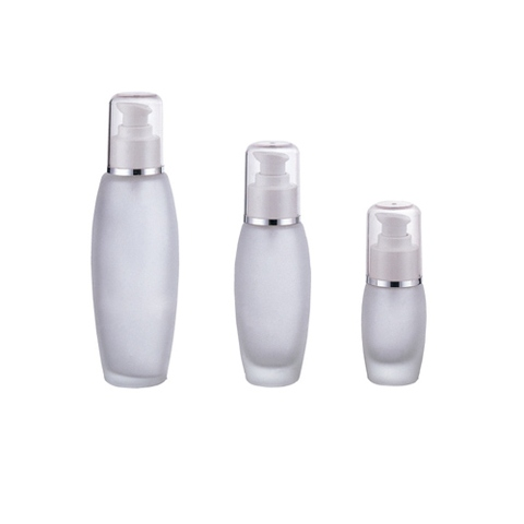 Hot selling white ceramic skin care glass lotion bottle