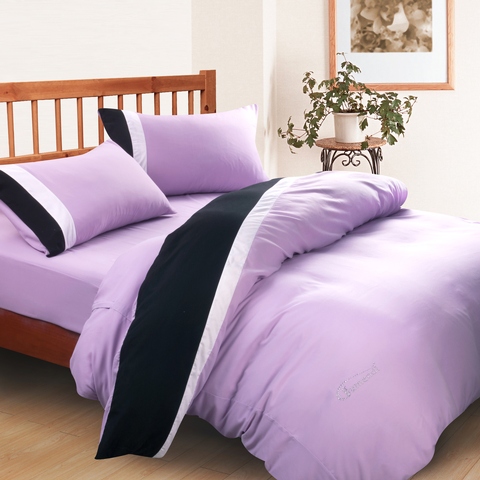 Elegant Style Antibacterial And Anti Mite Lilac Duvet Cover Set