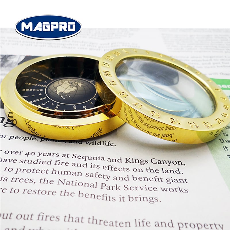 金黃銅紙鎮放大鏡