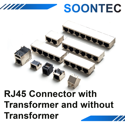 RJ45 Connectors with Transformer and without Transformer