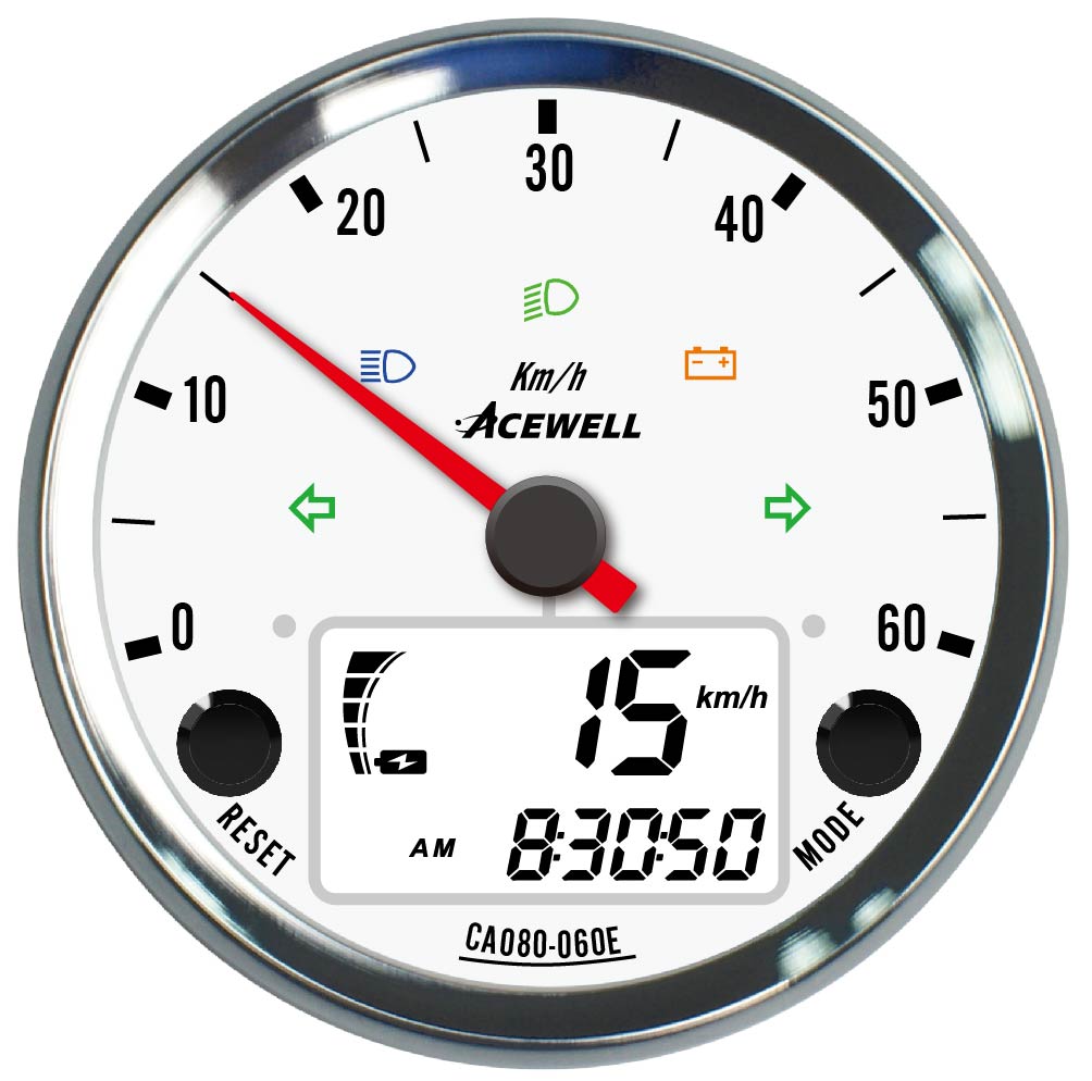 SPEEDOMETER AND BATTERY GAUGE FOR EBIKE/SCOOTER/VEHICLE