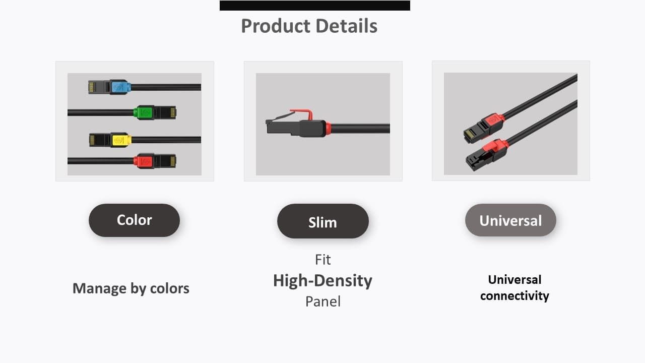 câble de cordon de raccordement cat 6 24AWG