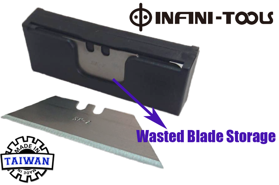 Heavy Duty Utility Knife Blade Set with Recyclable Blade Dispenser, 10