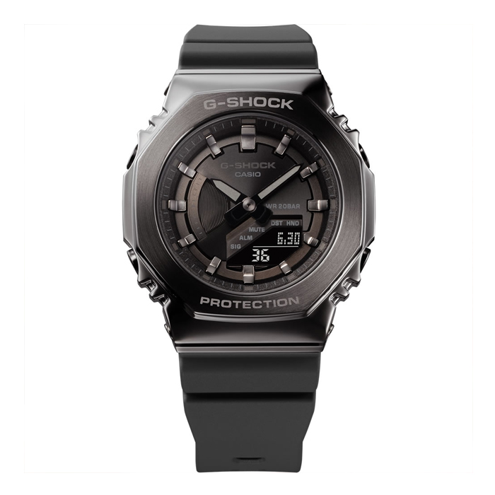 5Cgo CASIO G-SHOCK GM-S2100B-8A Octagonal Metal Case Watch Black Grey ...