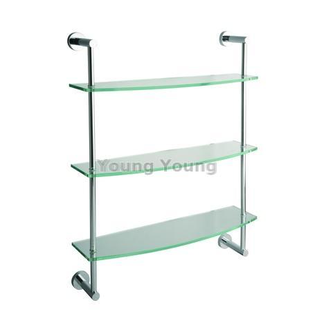 Glass Bathroom Shelf Set