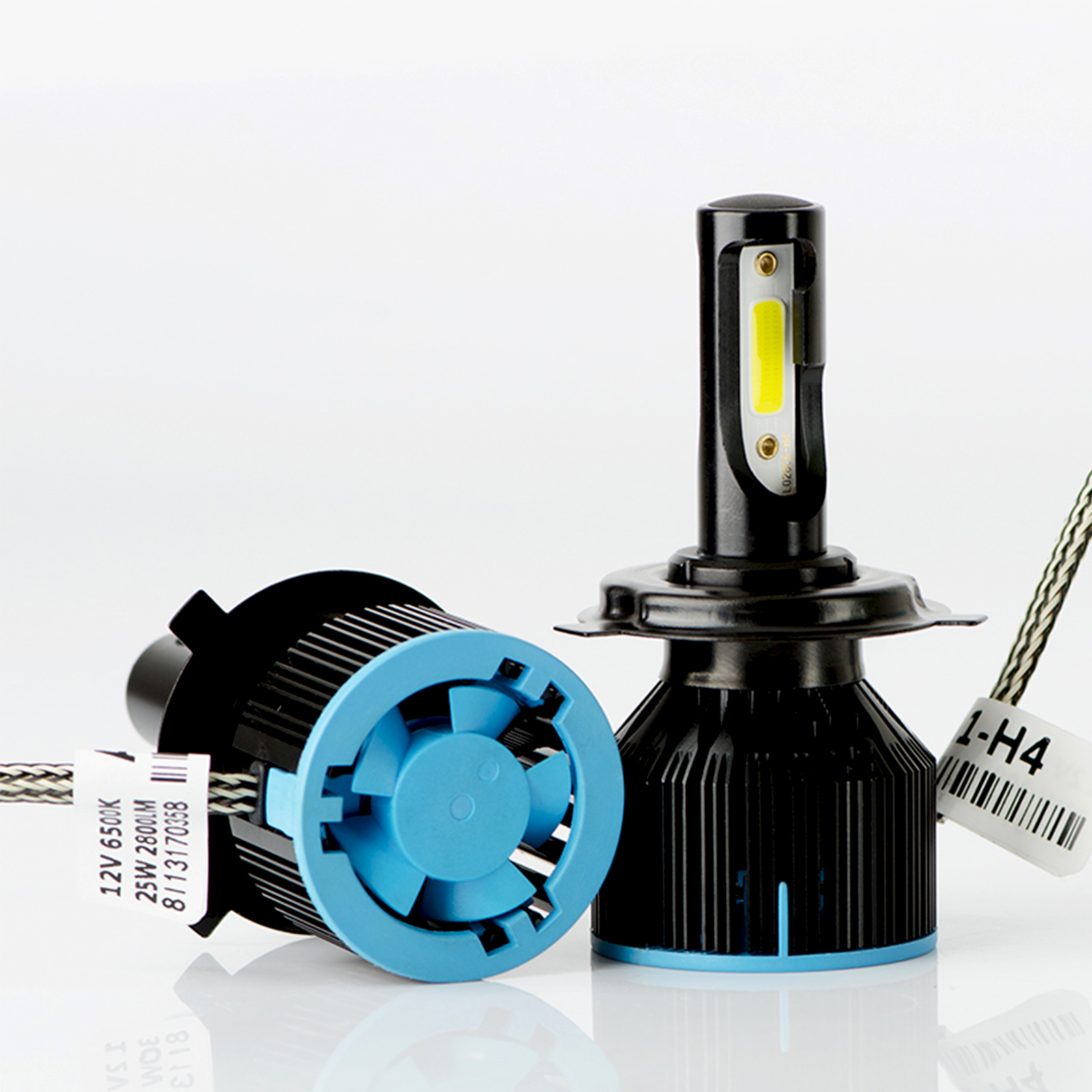 PA 1Pair H4 LED Headlights S5 Auto 56W 6400LM 6500K White Taiwantrade