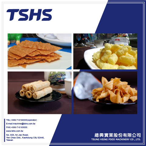 Tsunghsing (TSHS) Machinery is the professional manufacturer of continuous  frying machine and multi food dryer system equipment planning.