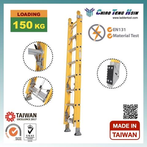 Fiberglass D-Rung Extension Ladder