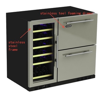 39¡¨ Built-In Side-by-Side Wine Cooler 2 drawers Beverage