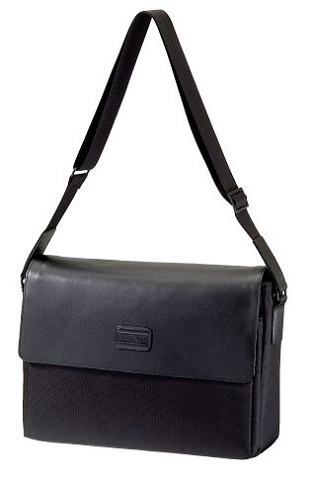 Slim Flat Leather Brief Tote