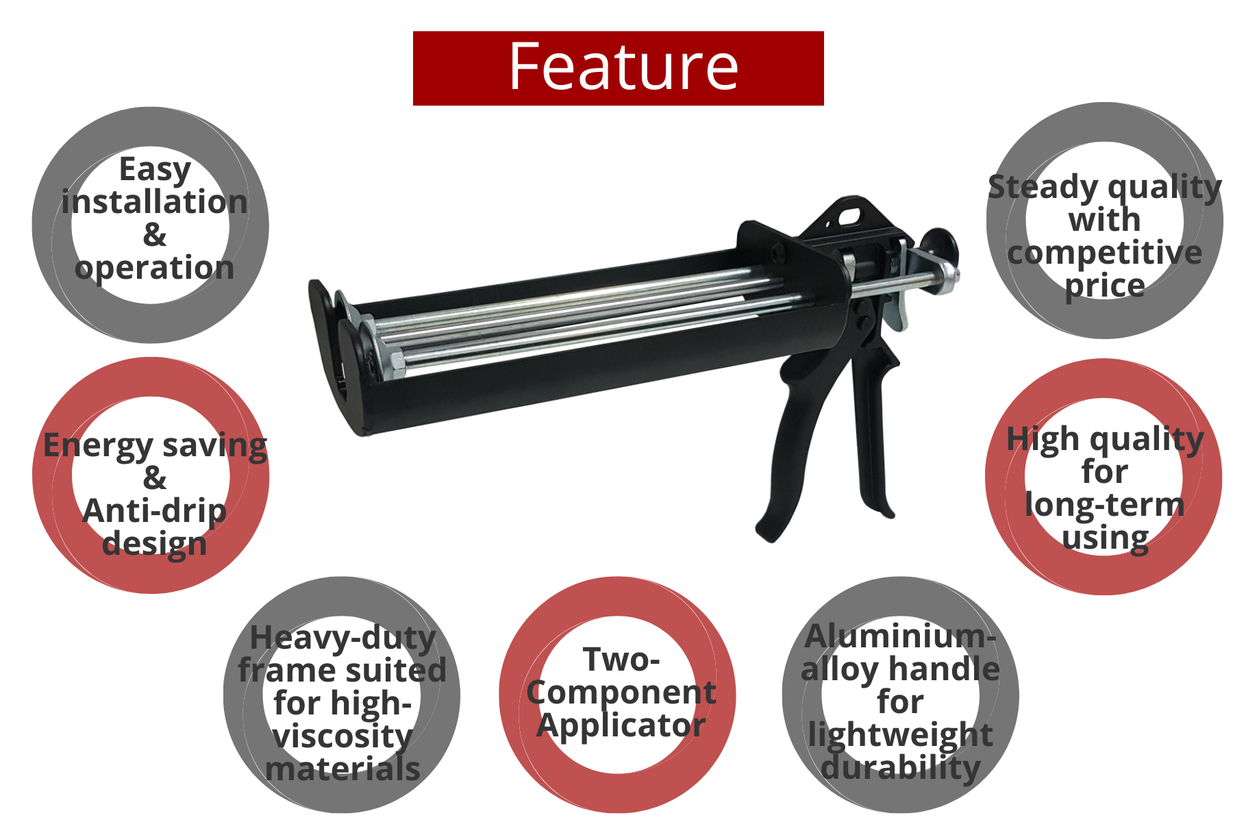 600ml Two-component injection chemical adhesive applicator