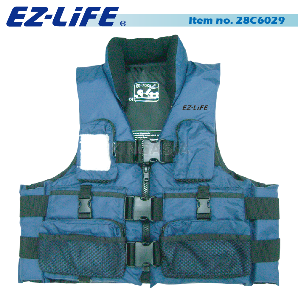 EZLiFE PRO NYLON PFD VESTS, ADULT FISHING LIFE VESTS