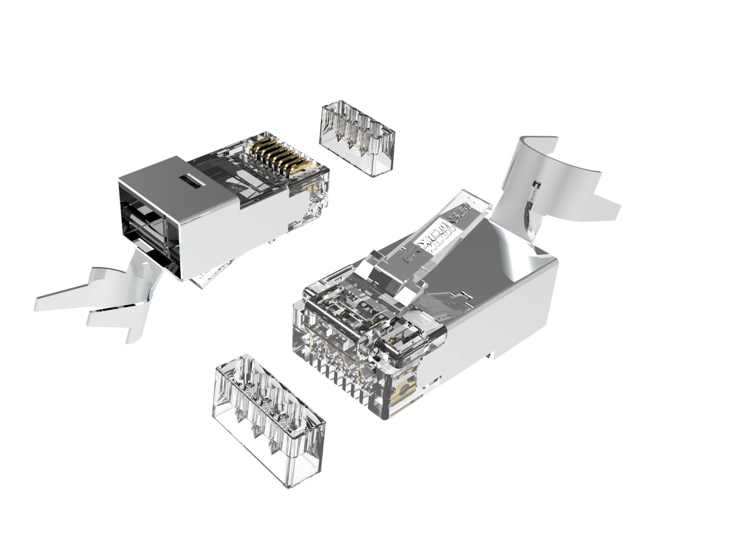 Cat6A RJ45 STP Connector For Solid Cable