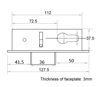 Zinc Alloy Bolt Deadlock Bottom Rail Lock