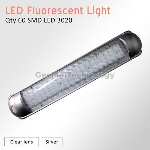 Rv Oblong Led Ceiling Light With Switch 60 Leds Clear