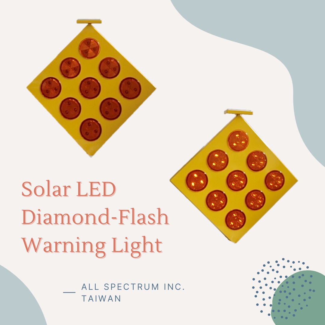 Solar LED Diamond-Flash Warning Light | Taiwantrade