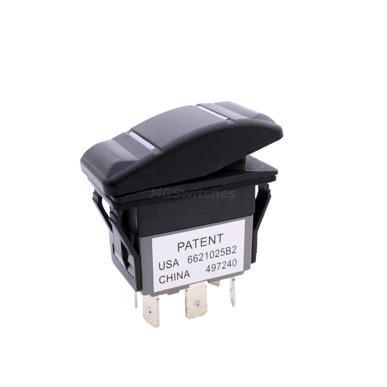 3 Position Waterproof IP67 Rocker Switch Illuminated ONOFFON DPDT