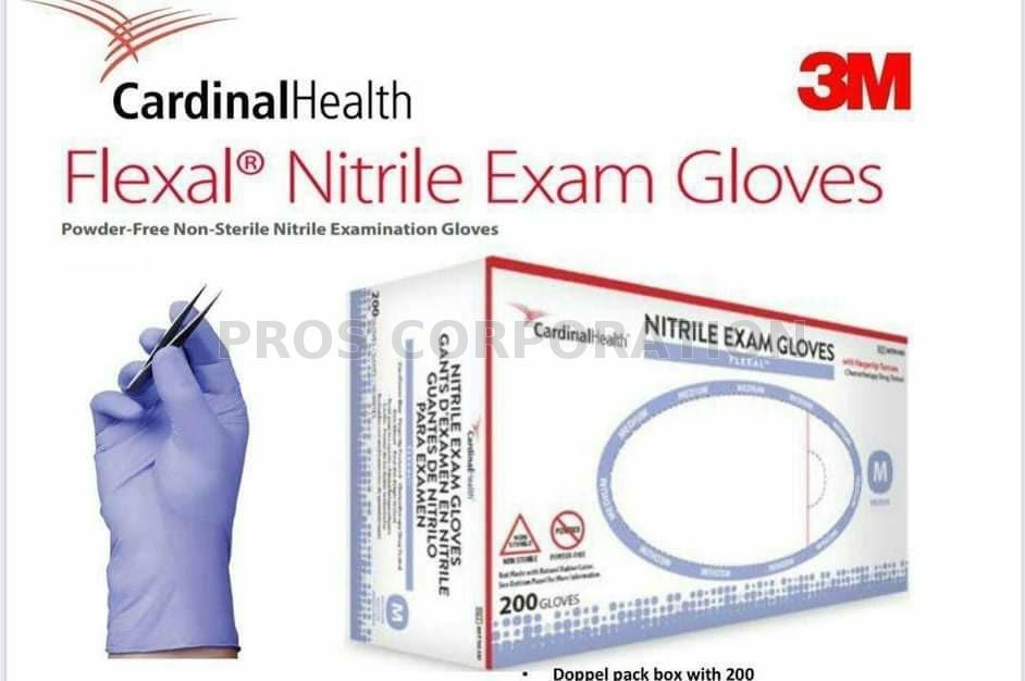 cardinal health flexal nitrile exam gloves powder free non sterile