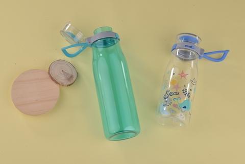 Plastic water bottle.