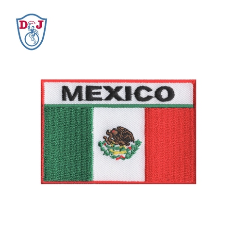 Custom Made Twill Embroidery National Flag Patches Manufacturer