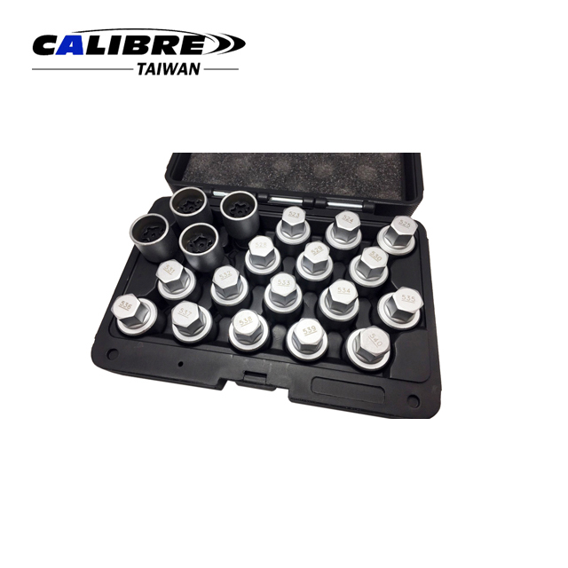 CALIBRE Automotive Tools 20PC Wheel Lock Screw Removal Socket Kit Wheel Locking Nut Removal Tool