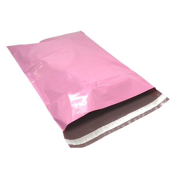 Coral Pink, Poly Mailer Bag - Inner Pink Outer Pink Courier Plastic Bag ...