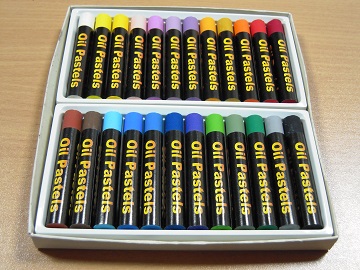 24-Color Non-Toxic Oil Pastel Crayons for Smooth Drawing