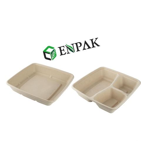 Meal Tray 5CP - GoEco Bagasse Tableware