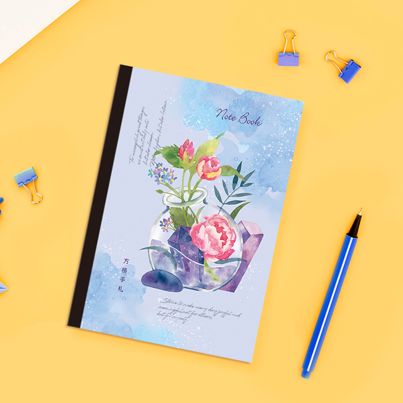 A5 Grid Notebook With TearOff Memo (4 mm Square/100 gsm), Squared Notepad, Refillable Journal