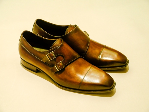 Double Buckle Monk Strap Shoes - Raw Umber