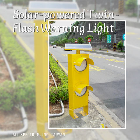 Solar Vertical D200 Twin-Flash Warning Light