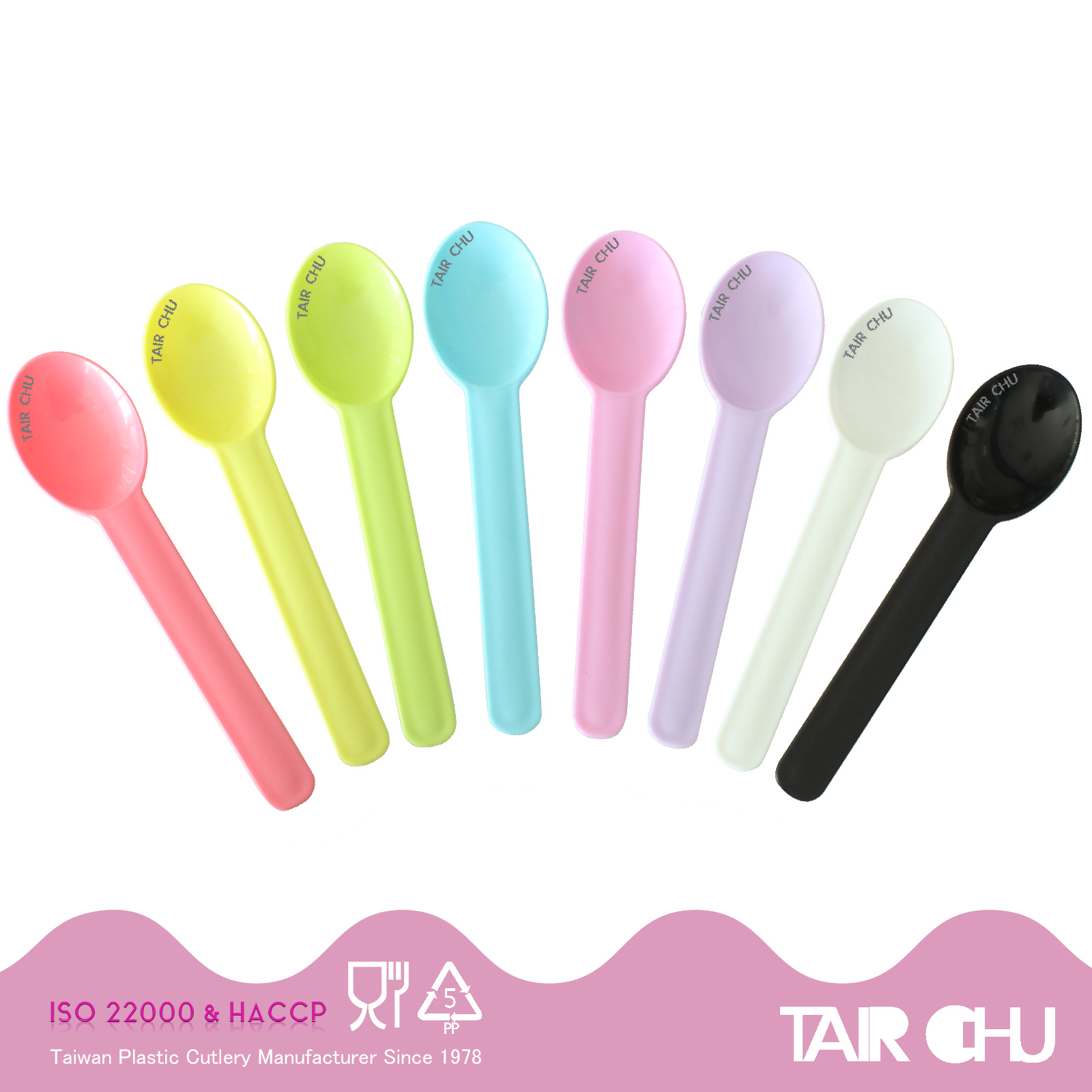15cm Coral Red Hot Soup Spoon/ Frozen Yogurt Spoon Made by Taiwan