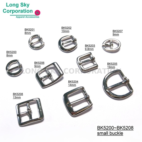 Small Metal buckles for belt 8mm to 19mm (BK5200~BK5208)