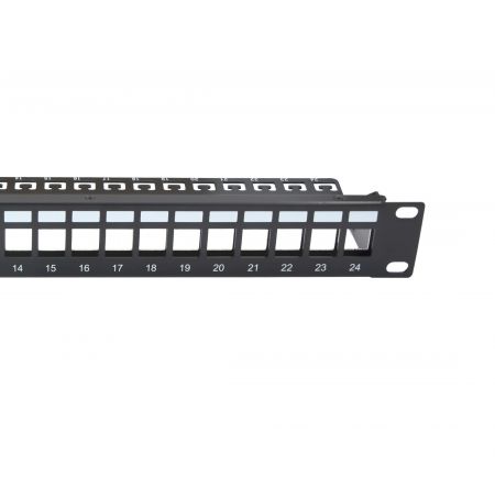 1RU 24 Port FTP Empty Panel WITH Support Bar