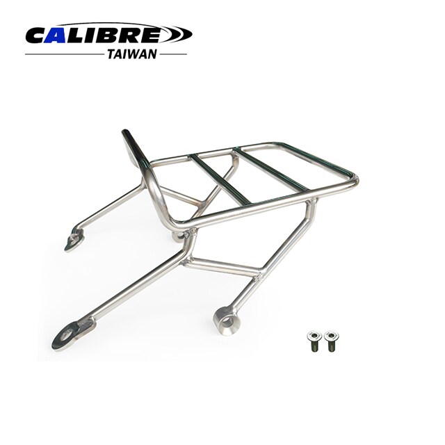 CALIBRE Motorcycle Bike White Steel Front Luggage Rack Carrier ...