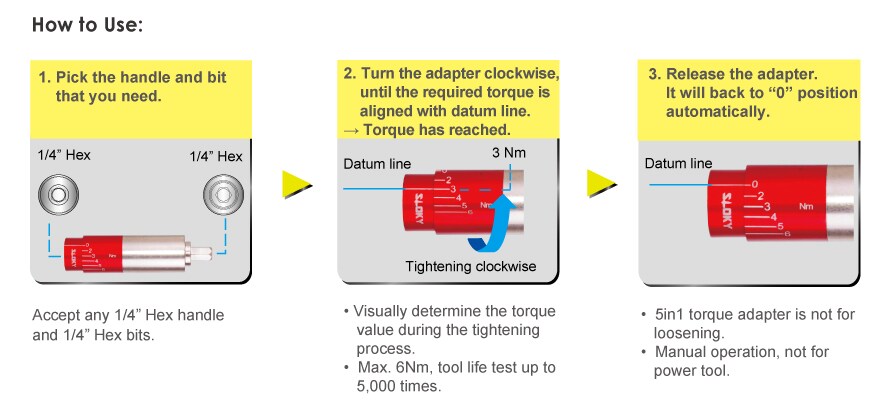 5IN1 Multi-Torque Adapter _ How to use