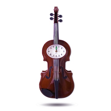 [a.target] New! Desk/Table musical Violin Alarm_Wood decor. For interior home or office use.