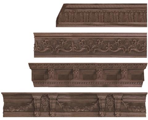 Customized Carving Solid Wood Antique Crown Molding