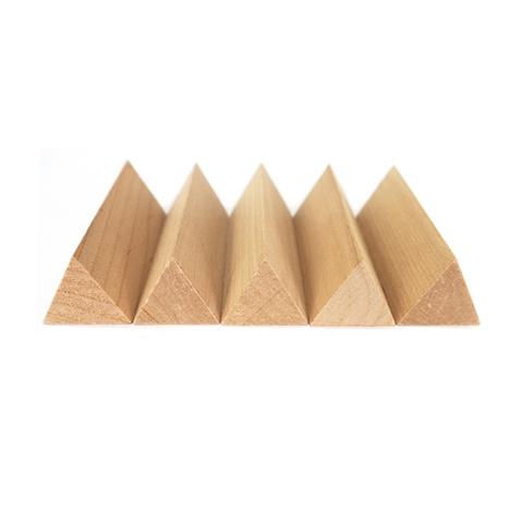 25*25*75 Plain Wood Triangular prism Blocks 60° | Taiwantrade.com
