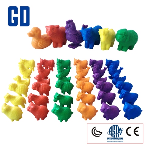 Small TPR Farm Animals 72 PCS