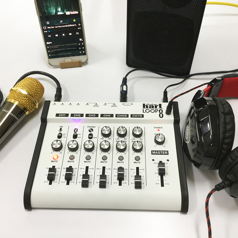 Taiwan 220V240V Compact 1/4" & 1/8" Phono Preamp Audio Mixer