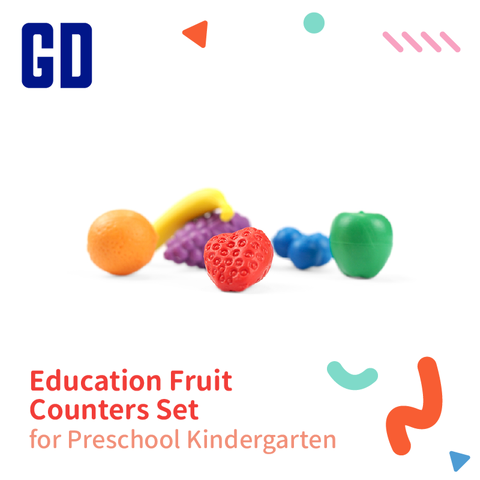 GD-TSENG  Education Fruit Counters Set, Plastic Educational Toy for Preschool Kindergarten Learning