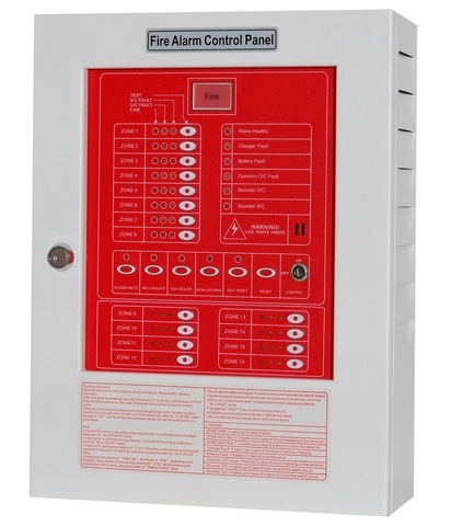 16 Zone Conventional Fire Alarm Control Panel